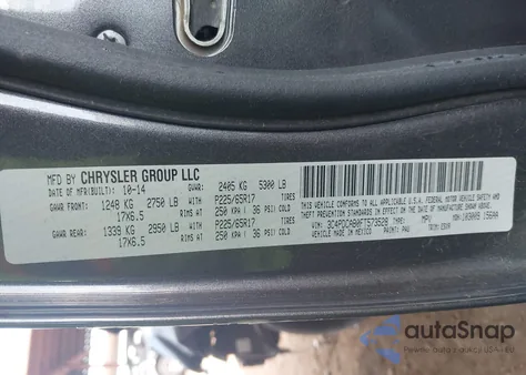 2015 Dodge Journey American Value Pkg from USA, damaged, VIN 3C4PDCAB0FT573528